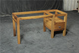 实木大板支架大板桌简易支架餐桌木腿巴花奥坎花梨木材质定做桌腿