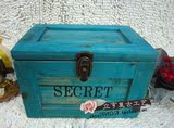 【不能说的秘密】带锁实木zakka储物箱 收纳箱 秘密箱子杂货木盒