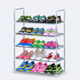 创意实用鞋架收纳鞋柜大容量防锈钢管5层组合时尚简约特价鞋橱