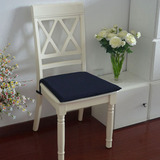 纯色素色深蓝色 全棉布艺椅垫/餐椅垫/坐垫/海绵垫/椅子垫/可定制