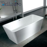奔祺廠家直銷1.48米精工玉石浴缸 独立式方形浴缸 人造石浴缸8603