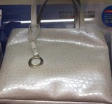 包邮日本专柜限量FANCL银白色合成革手提袋、银色化妆包（现货）