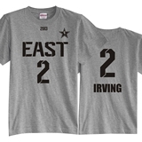 全明星NBAT恤 骑士队欧文2号球衣t恤 篮球运动短袖t恤 男装青少年