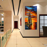 简约现代装饰画客厅玄关办公室画墙壁挂画风水竖版单幅抽象无框画