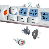 费雪电源安全保护盖插座宝宝三孔锁扣插线板插头保护盖盒两孔保护