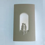包邮北欧宜家石膏过道走廊雕花楼梯床头现代简约创意小猫咪壁灯