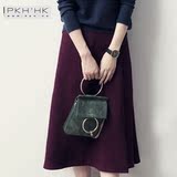 PKH.HK特价新品优雅高级双面色彩设计感层叠中长伞裙半裙
