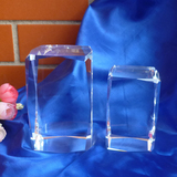 水晶方体 水晶方块 定做水晶底座 玻璃方块底座 内雕k9水晶白胚料