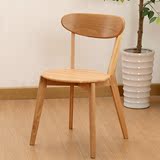 野橡CH902白橡实木餐椅北欧现代小户型休闲椅子简约原木色靠背椅