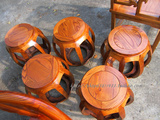 圆鼓凳实木榆木仿古中式家具凳子古凳餐桌圆桌凳古筝凳鼓墩绣墩