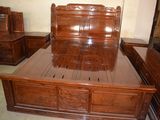 红木家具花梨木辉煌大床仿古实木双人床明清古典东阳木雕1.8米