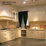 杭州定制 厨房整体橱柜 实木简欧厨柜石英石台面模压门板烤漆柜门