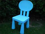 宜家风格/折叠可拆儿童椅 宝宝椅 靠背椅 幼儿园塑料椅 圆背蓝色