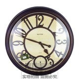 RHYTHM日本丽声钟表 20英寸大挂钟 客厅欧式挂钟仿古复古木色时钟