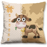 十字绣抱枕可爱小牛精准印花最新款儿童卡通小动物靠枕棉套件包邮