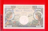 法国1000法郎  1940年版  大票面 (豹子号888)