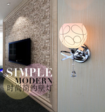 壁灯床头灯现代简约客厅卧室温馨双头壁灯韩式节能个性水晶灯饰