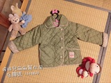 包邮 特价 日本订单原单夹棉压花婴幼儿童装宝宝棉袄外套
