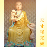 结缘堂 大愿地藏王菩萨佛像画像地藏圣婴 丝绢卷轴挂画0424
