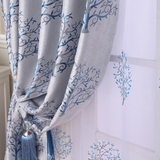 福玛瑞现代成品窗帘高档皮绒遮光布双面大提花卧室客厅窗帘布定制