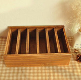 ZAKKA杂货 做旧木盒 实木6格托盘创意礼品家居摆件收纳木盒名片盒