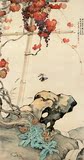 刘奎龄 花蝶葡萄图 装饰画素材图库油画手绘玄关国画山水素材