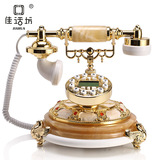 高档天然玉石电话机 创意电话机 新款座机欧式电话机 仿古电话机