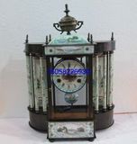 古董 西洋钟表 掐丝珐琅彩座钟表 景泰蓝座钟 老式机械钟表