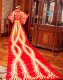 佟丽娅同款结婚秀禾服中式婚纱新娘敬酒礼服古装龙凤褂长旗袍绣和