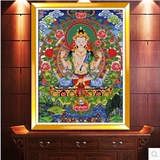 精准印花十字绣四臂观音菩萨藏传佛教唐卡佛像西藏文化客厅系列