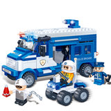 邦宝积木拼装玩具警车男孩创意儿童益智组装城市警察拼图 766122