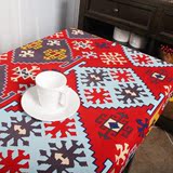 中国风复古美式定制台布棉麻布艺茶几床头柜餐桌布长方形圆形盖布