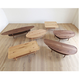 日式家具简约实木橡木茶几黑胡桃木书桌小桌双层餐桌北欧宜家定制