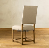 法式外贸橡木餐椅欧式沙发椅地中海风格布艺软包椅L103家具定做