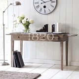 出口法国实木办公桌 法式乡村北欧风 带抽板三斗橡木书桌写字桌