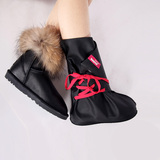 包邮bearcat正品 女士雪地靴专用雨鞋套保暖雨靴套 防水防雪雨