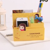 Q11 韩国 饼干女孩桌面整理盒 DIY手工折叠杂物盒 首饰盒收纳盒