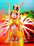 新款六一民族儿童舞台少儿表演敦煌服饰女童演出千手观音舞蹈服装