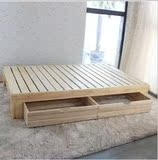促销特价北欧宜家实木床实木榻榻米床日式松木双人床简约床架1.5