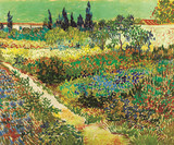 装饰画无框画油画世界名画复制品风景田园花卉 梵高阿尔勒的花园