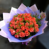 19朵粉玫瑰花束 鲜花上海 鲜花速递 订花送花 徐家汇长宁花店