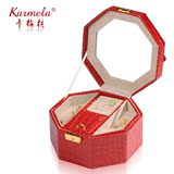 首饰收纳盒 欧式韩国公主化妆盒带锁手饰收纳箱 结婚生日礼物包邮