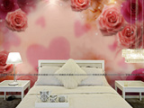 现代简约浪漫玫瑰花 无缝环保壁画 客厅卧室婚房影楼背景墙纸壁纸