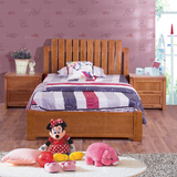 特价包邮红橡木床全实木套房家具1.2米儿童床原木色小床单人床