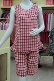 FLOSSY/弗劳思正品女夏季无袖中裤睡衣套装 家居服 特价 B537129