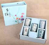日式樱花礼品水杯 和风手绘杯子套装生日礼盒礼物 套餐茶杯子包邮