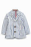 英国代购NEXT正品童装16春夏男童蓝白条纹纯棉绅士西装外套