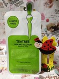 韩国代购可莱丝clinie 茶树油精华针剂面膜 控油收缩毛孔10片包邮