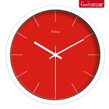 正品中国红色挂钟时尚静音客厅时钟表现代简约特价包邮个性石英钟