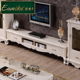Eamika意米卡 欧式电视柜 大理石小户型客厅家具 田园地柜 E803D
